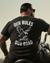 OUR ROAD - OUTSIDERS Men's Big & Tall 100% Cotton T-Shirt